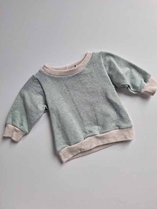 Sweater "altgrün meliert" creme